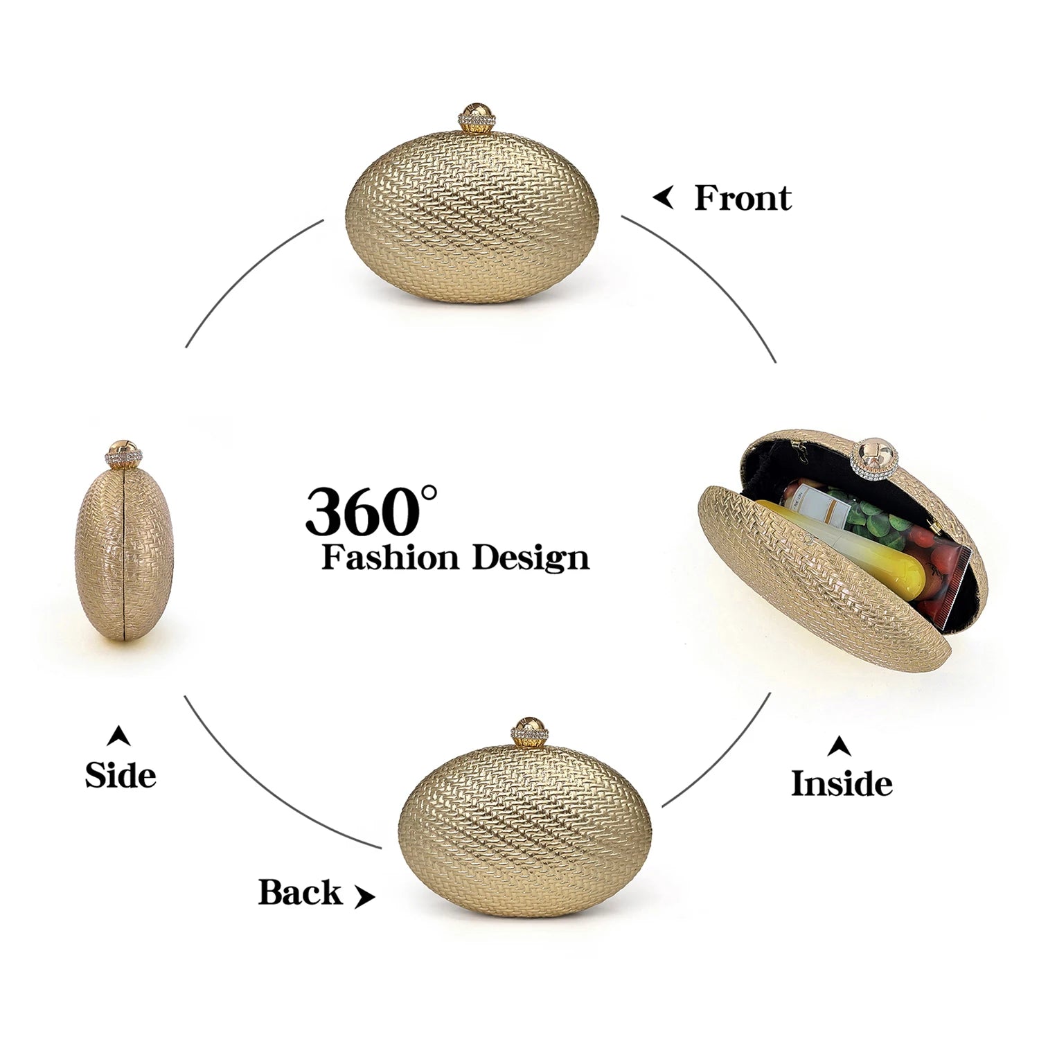 Luxury and stylish mini evening bag for women elegant solid color classic handbag suitable for parties weddings and banquets