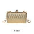 Luxury and stylish women's evening bag sparkling diamond solid color shoulder bag suitable for business banquets and weddings