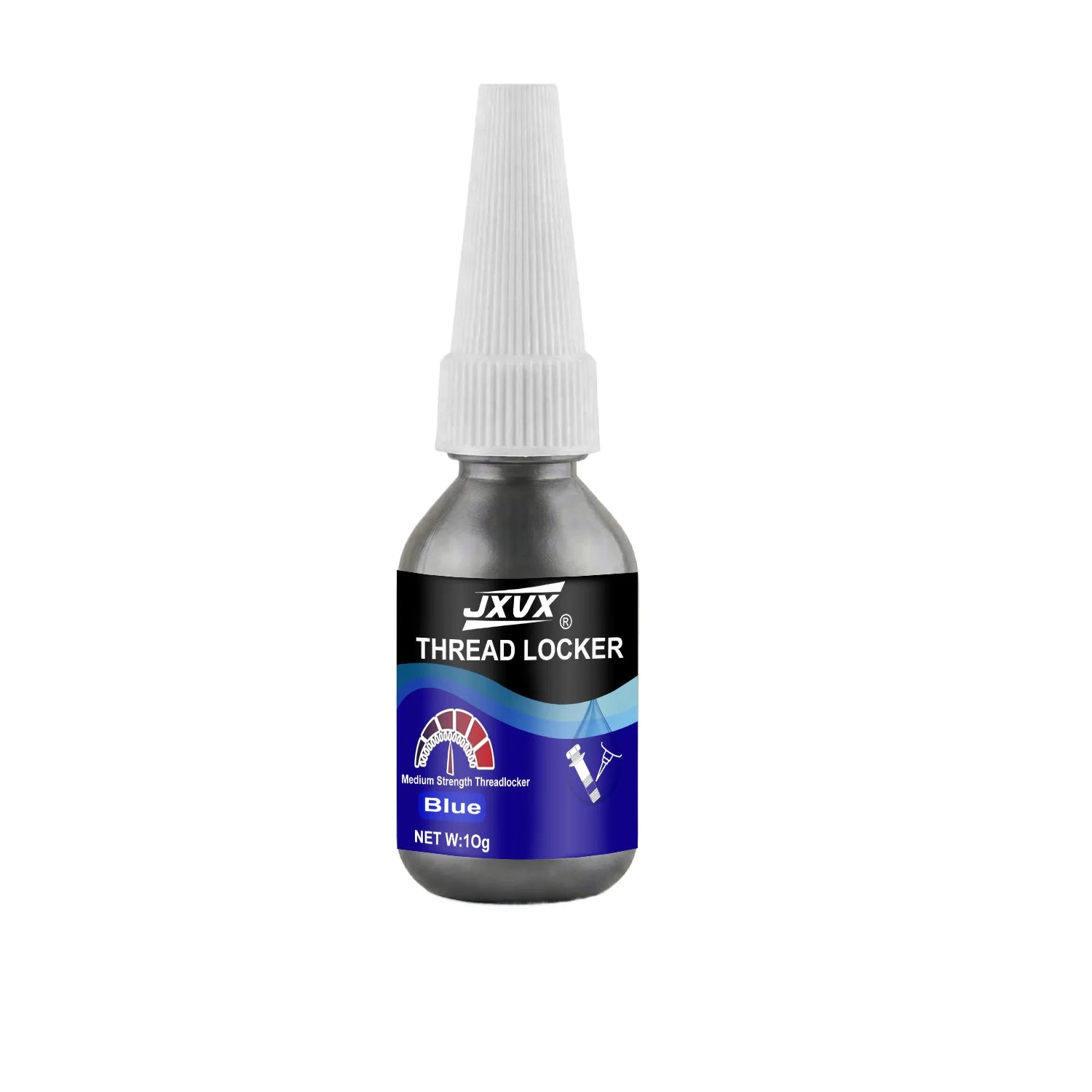 Blue/Red Medium to High Strength Threadlocker Quick-Drying Screw Locking Agent 50ml Anaerobic 243/271 Thread Locking Liquid Strong Anti-Slip Thread Fixing Adhesive Impact-Resistant, Anti-Loosening,  Rust-Proof.
