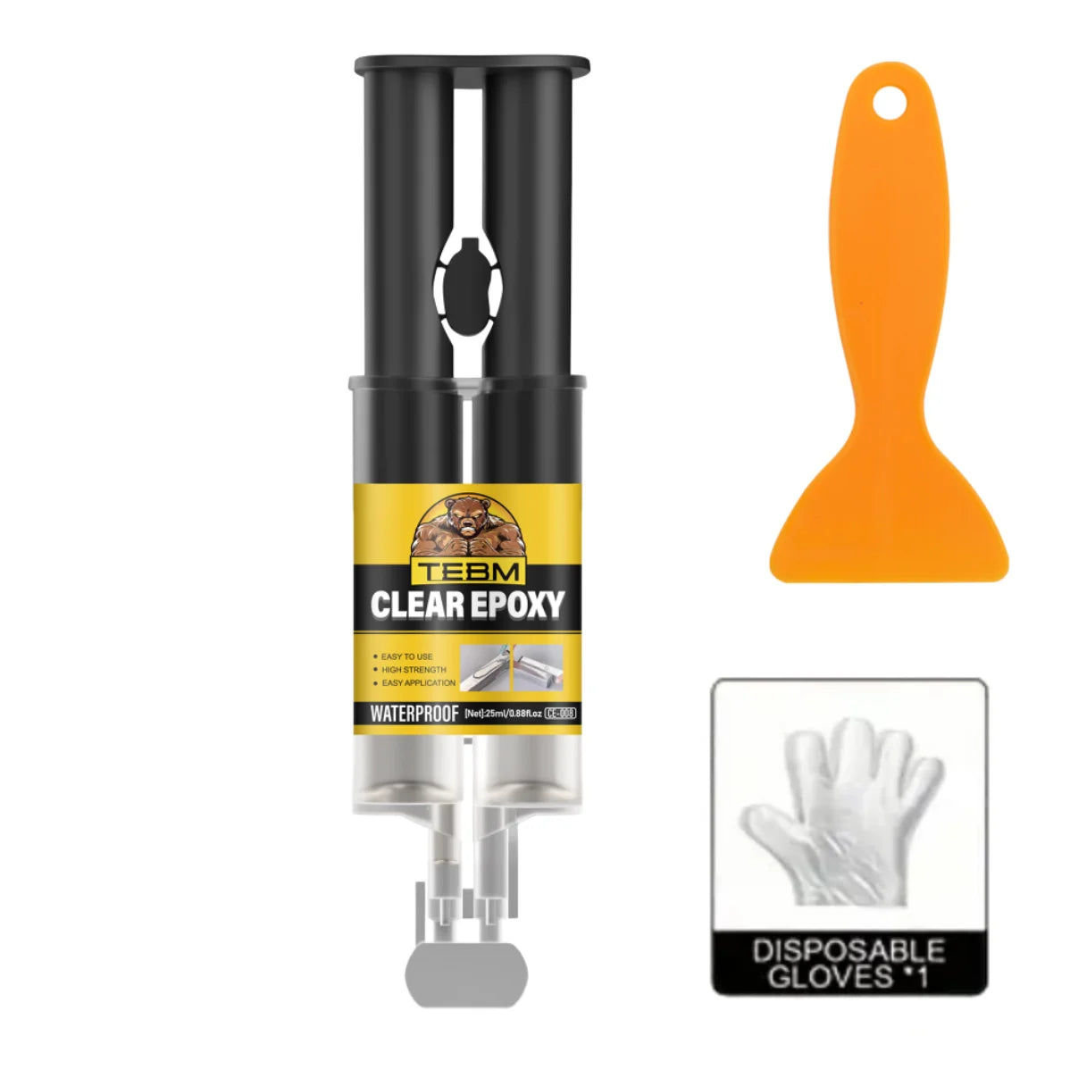 25ML Epoxy Resin AB Glue Quick-drying Instant Adhesive for Leather Rubber Wood Metal Repair Strong Bond Sealant Liquid Adhesive