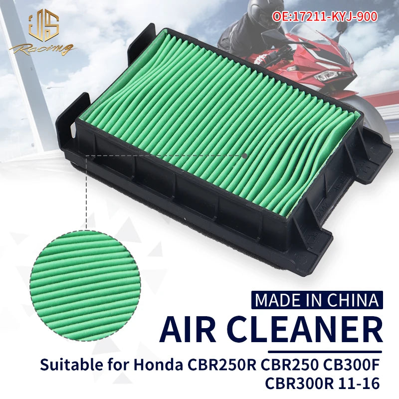 JSRAOIMG Motorcycle Air Filter Intake Cleaner For HONDA CBR250R CBR250 2011 2012 2013 CB300F CBR300R 2015 2016 17211-KYJ-900