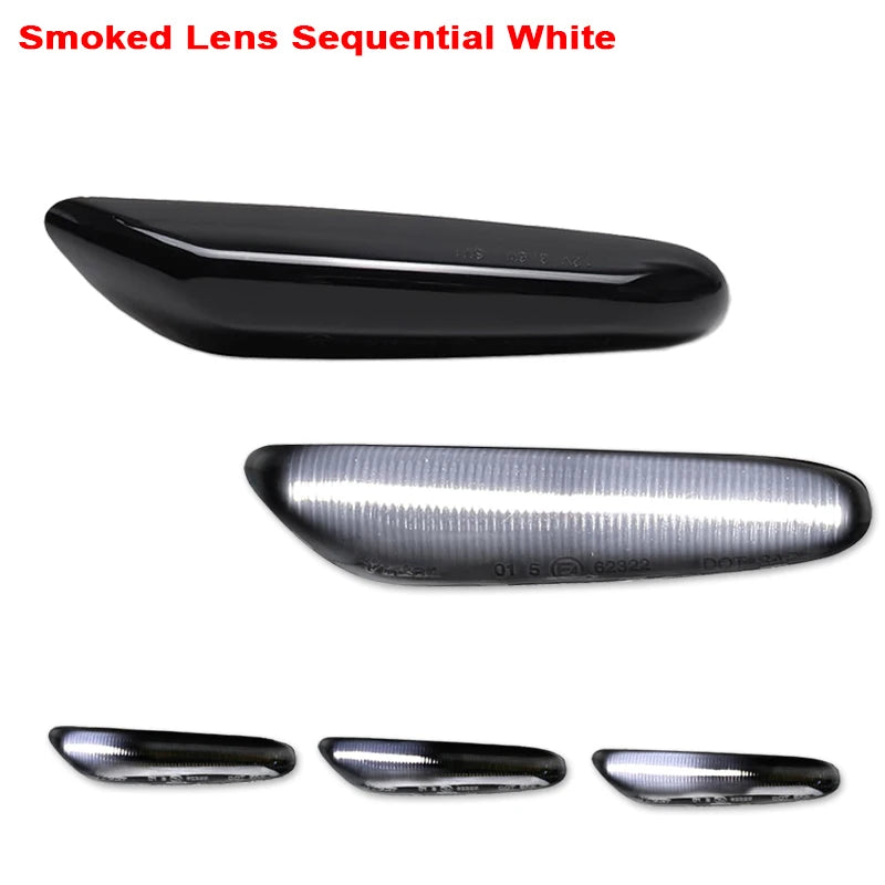 Sequential Flashing LED Turn Signal Side Marker Light For BMW E60 E61 E90 E91 E87 E81 E83 E84 E88 E92 E93 E82 E46 1 3 5 Series
