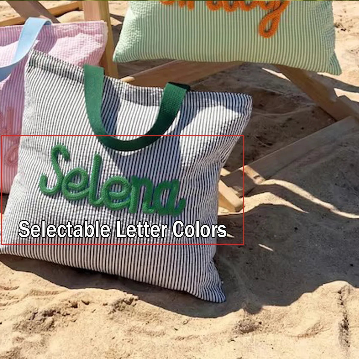 Personalized Beach Tote Bag — Lined Beach Bag with Inner Pocket — Personalized Zippered Tote — Summer Hobo Bag — Bridesmaid Gift