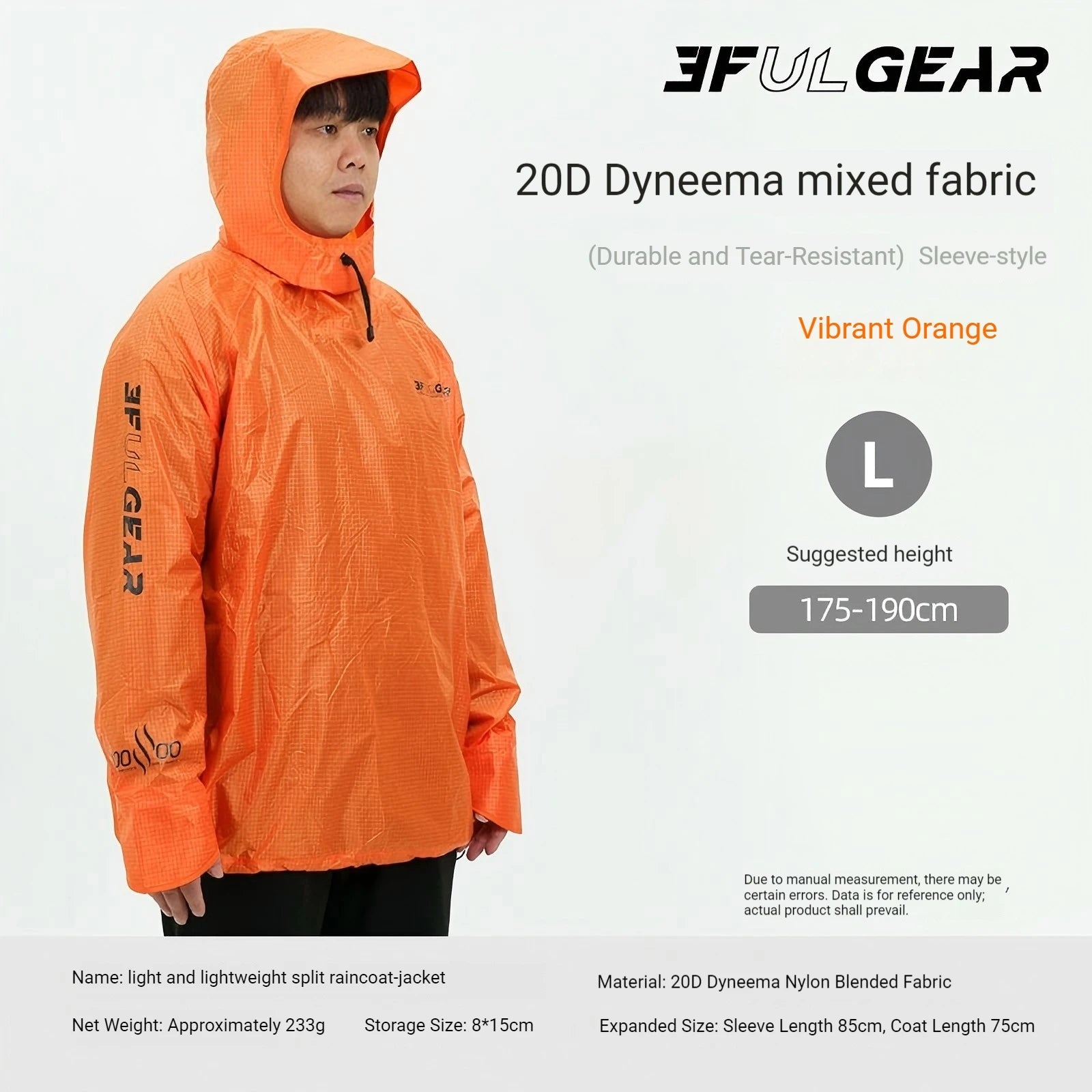 3F UL GEAR Lightweight Split-type Raincoat Rain Pants Outdoor Hiking Cycling Off-road Mountaineering Rain Gear For Men And Women