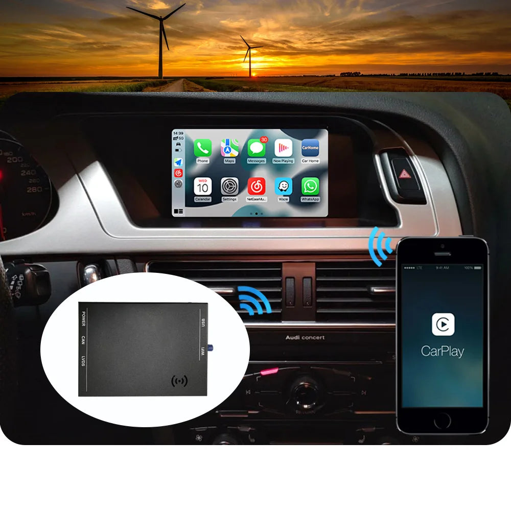 A4 A5 Q5 B8 Non MMI CarPlay Box for Concert Symphony Radio System Screen Android Auto Upgrade