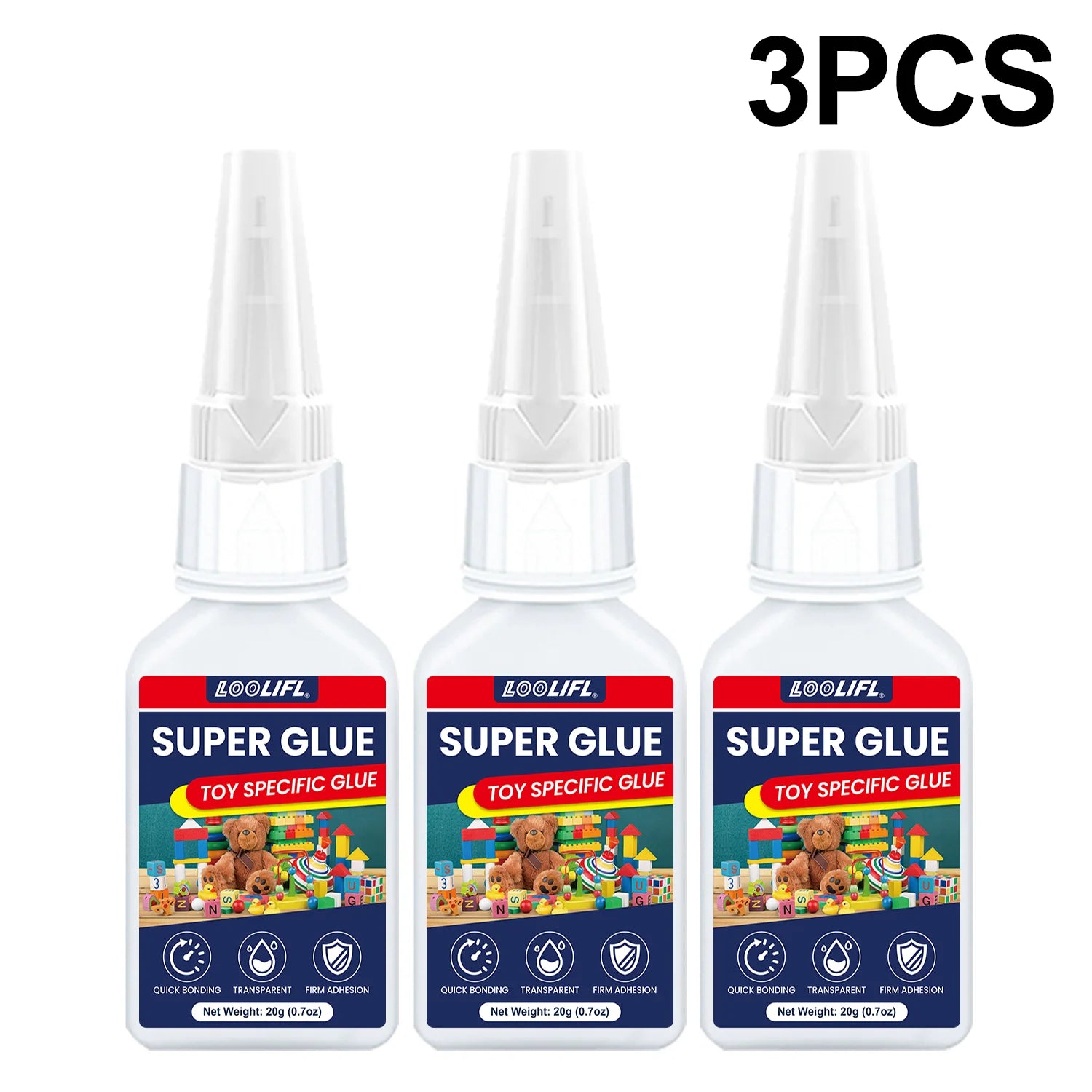 Super Glue Instant Strong Adhesive Fast Drying Clear Glue For Toy Repair Plastic Model Doll Metal Wood Ceramic