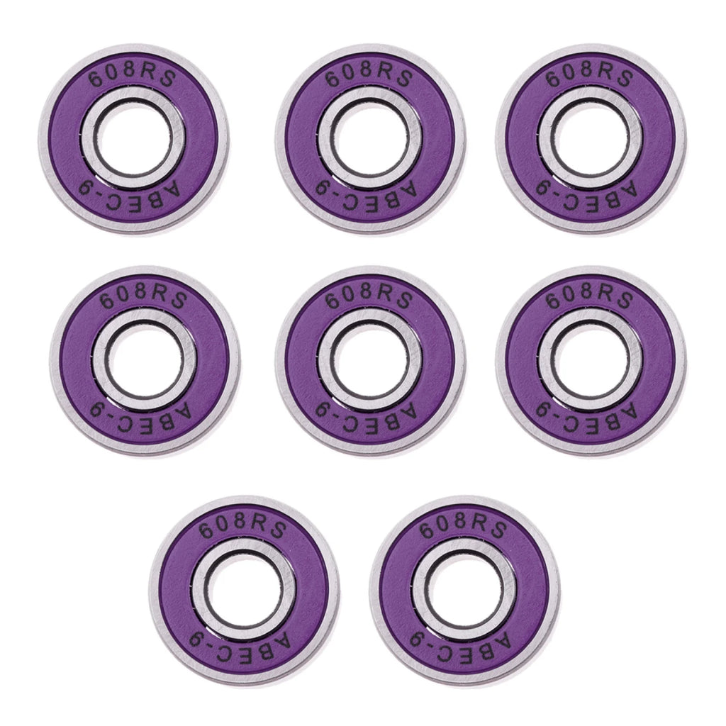 8Pcs/Set Abec 9 High-speed Bearing 608RS Double Side Dustproof 8mm Bearing for Skateboarding Inline Skates Scooter Accessories