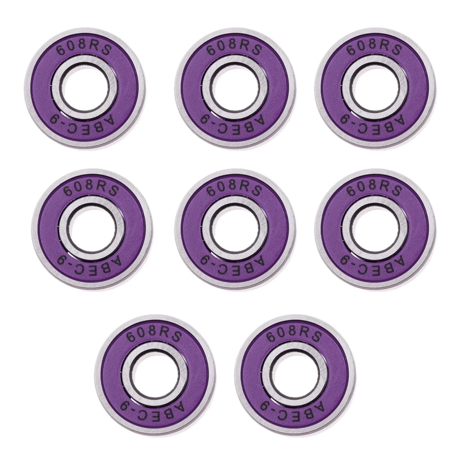 8Pcs/Set Abec 9 High-speed Bearing 608RS Double Side Dustproof 8mm Bearing for Skateboarding Inline Skates Scooter Accessories