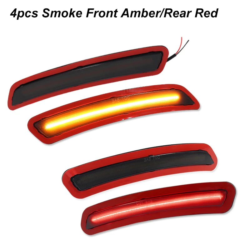 iJDM For Toyota GR Supra Front Rear Bumper LED Side Fender Marker Light Parking Light Front Amber Turn Signal Lights 2020-2024
