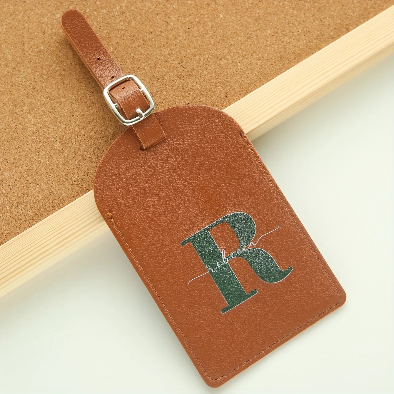 Custom Name&Initial Luggage Tag for Suitcases Personalized Colorful Monogram Name Luggage Tags with Privacy Name Card