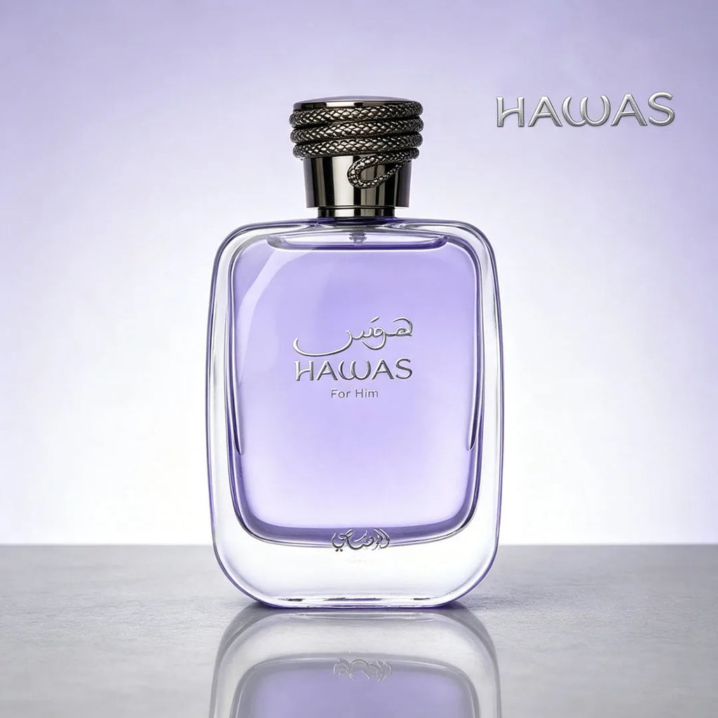 Hawas for Him by Rasasi Men’s Fragrance 100ml , Fresh Apple & Watery Notes Cologne for Casual Daily Use