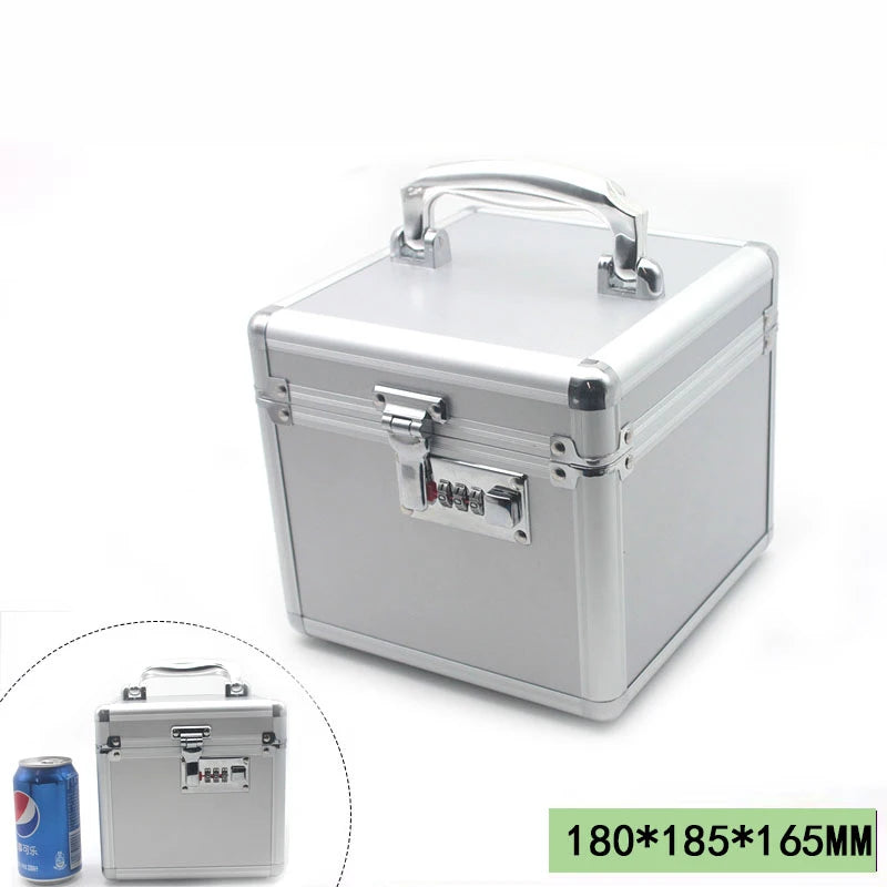 Portable Tool Box Mini Aluminum Alloy Password Toolbox Storage Case Precision Instrument Box Suitcase With Sponge