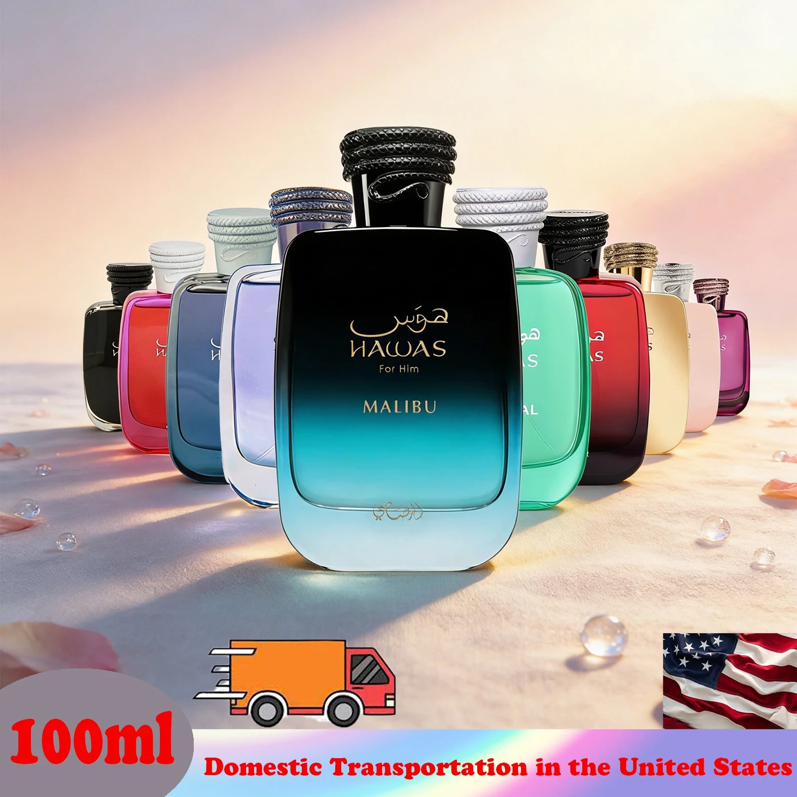 Rasasi Hawas Perfume Diva Malibu Kobra Eclat Elixir Tropical Eau de Parfum for Men & Women 3.4 OZ/ 100 ml Long-Lasting Fragrance