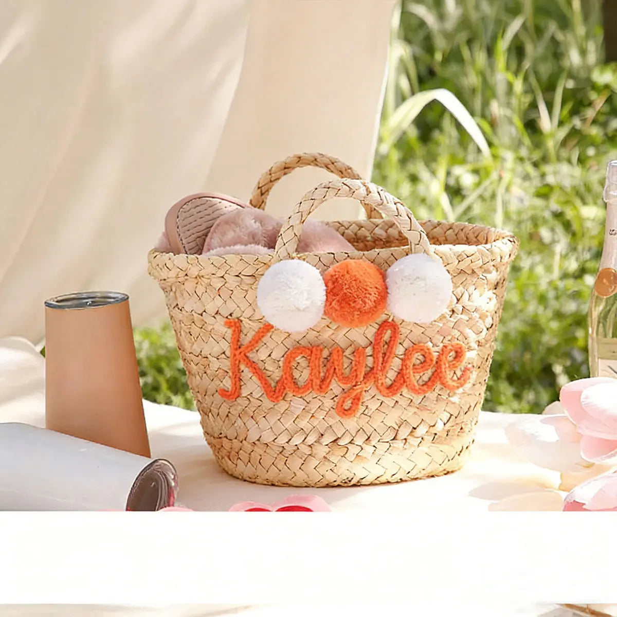 Personalized Straw Bridesmaid Tote Bag, Custom Beach Bag, Bachelorette Party Gift Bag, Gift Package, Gift Basket Tote