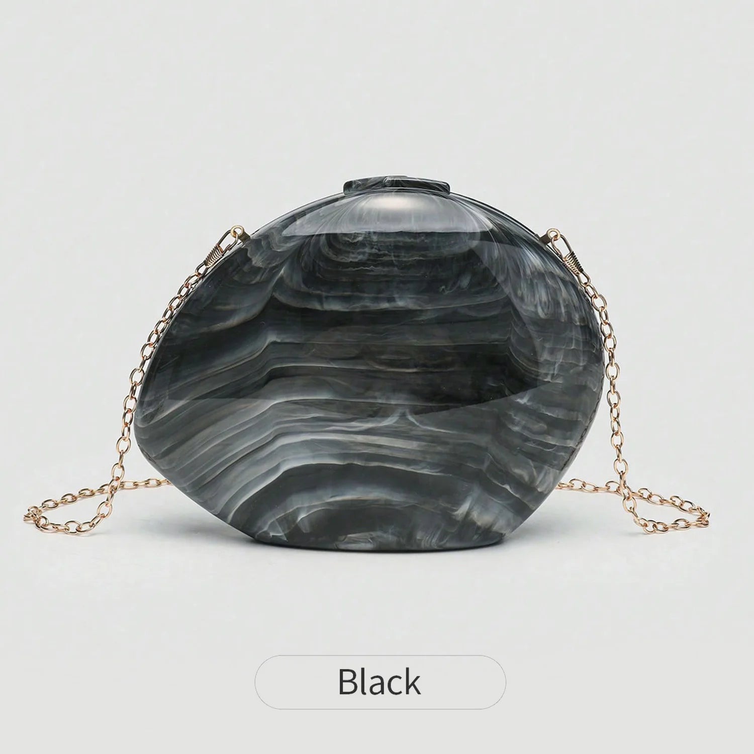 Luxury wedding party women's evening bag stylish and elegant shell striped shoulder bag high-quality acrylic clutch.