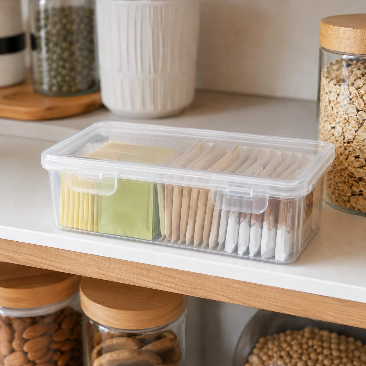 Clear Plastic Storage Boxes With Secure Lids Stackable Small Organizer Containers Dust Proof Home Storage Bins For Drawer Bathroom Kitchen Office Craft Cosmetic Sundries Organizing