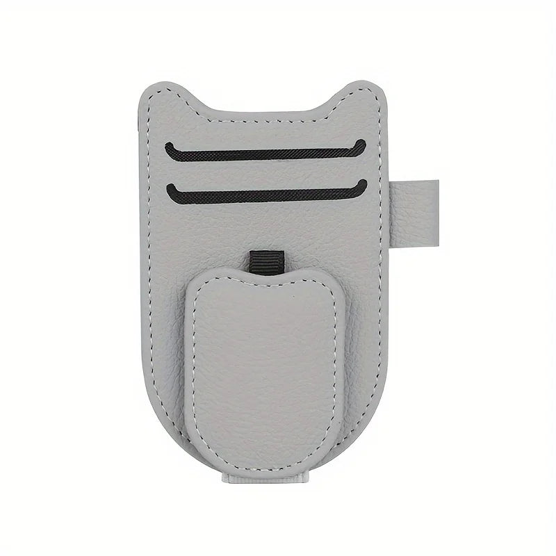 Cat Ear Car Sun Visor Organizer Multi-function Clip Fashion Glasses Card and Space-saving Compact Car Accessories