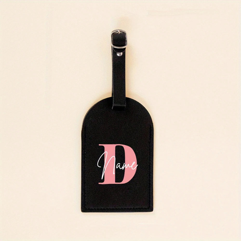 Monogram Luggage Tag for Suitcase Baggage Handbag Tags Travel Bag Label Tag Initial with Name Personalised Gift