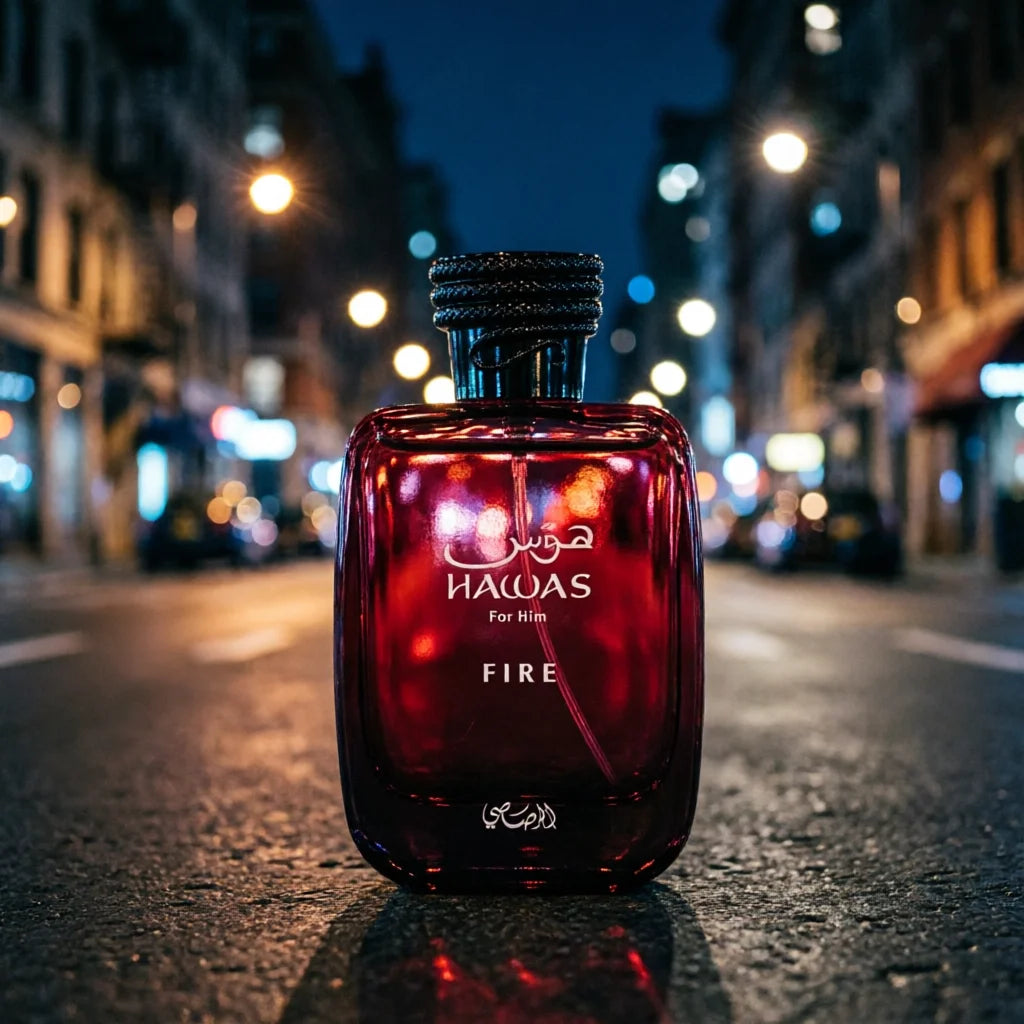 Rasasi Hawas Fire EDP 100ML: Intense Spicy Scent for Men, Long-Lasting Masculine Perfume