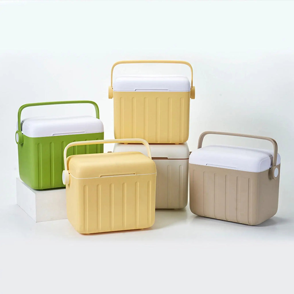 Insulated Cooler Box Carrier Airtight Cold/Heat Preservation Cooler Container Ice Chest Box for Beach Sports Stall Outdoor BBQ
