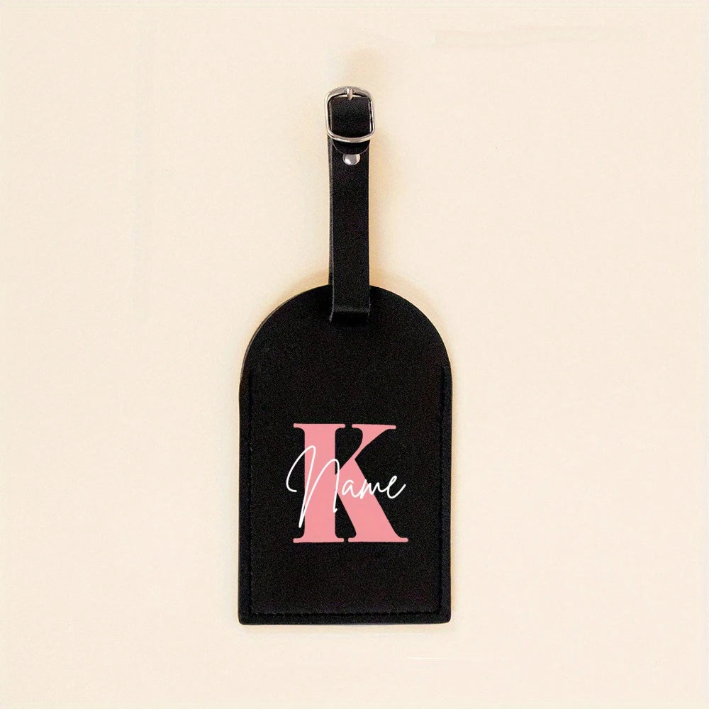 Monogram Luggage Tag for Suitcase Baggage Handbag Tags Travel Bag Label Tag Initial with Name Personalised Gift