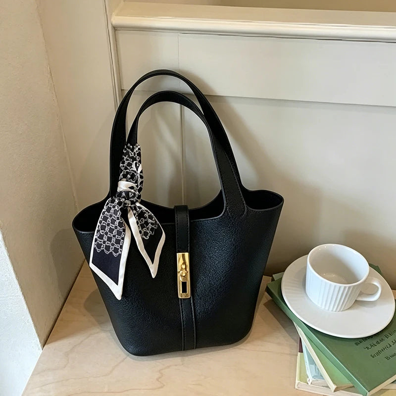 Women's Genuine Leather Handbags Bucket Bag Fashion Tote Small to Big Luxury Quality Designer Lady's Hand Bags