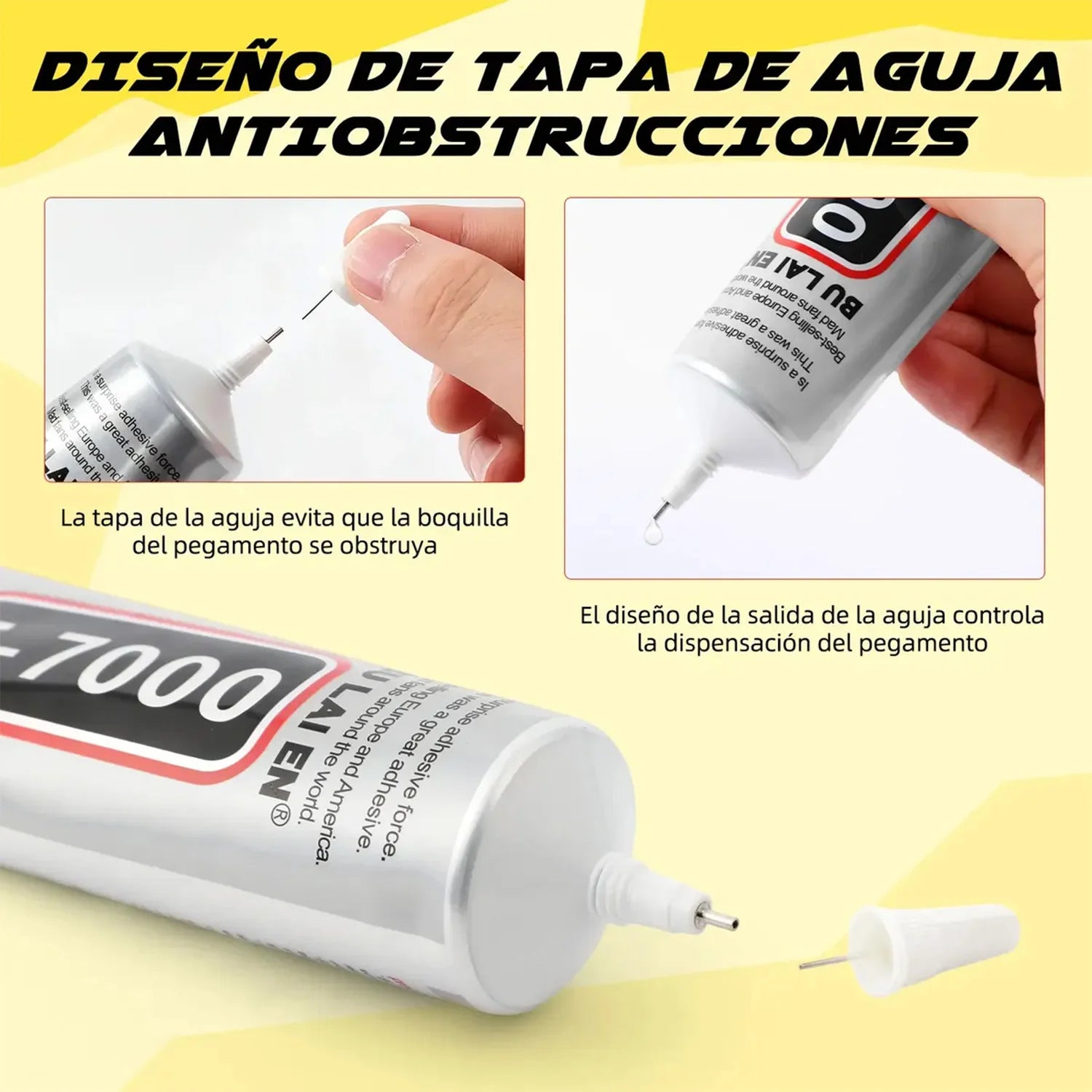 4-pack B-7000 Super Glue, a craft adhesive suitable for electronics, jewelry, crafts, books, fabrics, and more 15ml/50ml/110ml.
