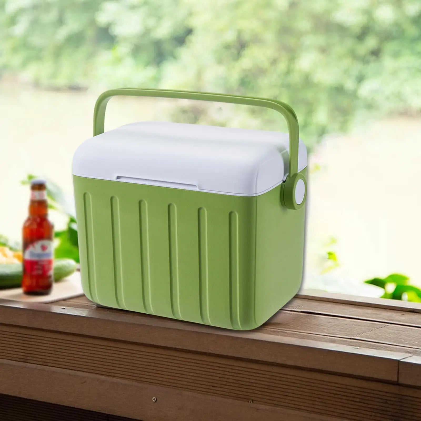 Insulated Cooler Box Carrier Airtight Cold/Heat Preservation Cooler Container Ice Chest Box for Beach Sports Stall Outdoor BBQ
