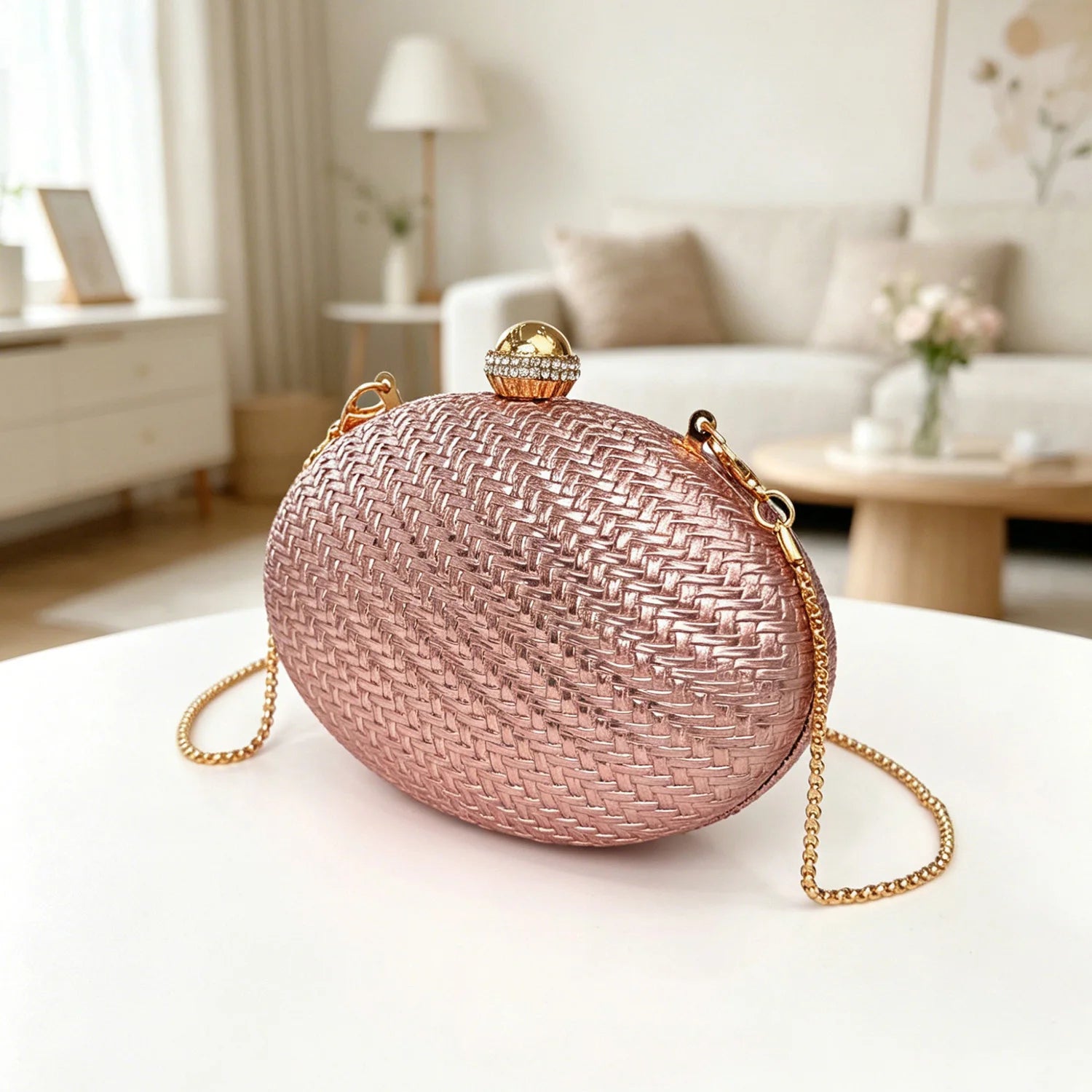 Luxury and stylish mini evening bag for women elegant solid color classic handbag suitable for parties weddings and banquets