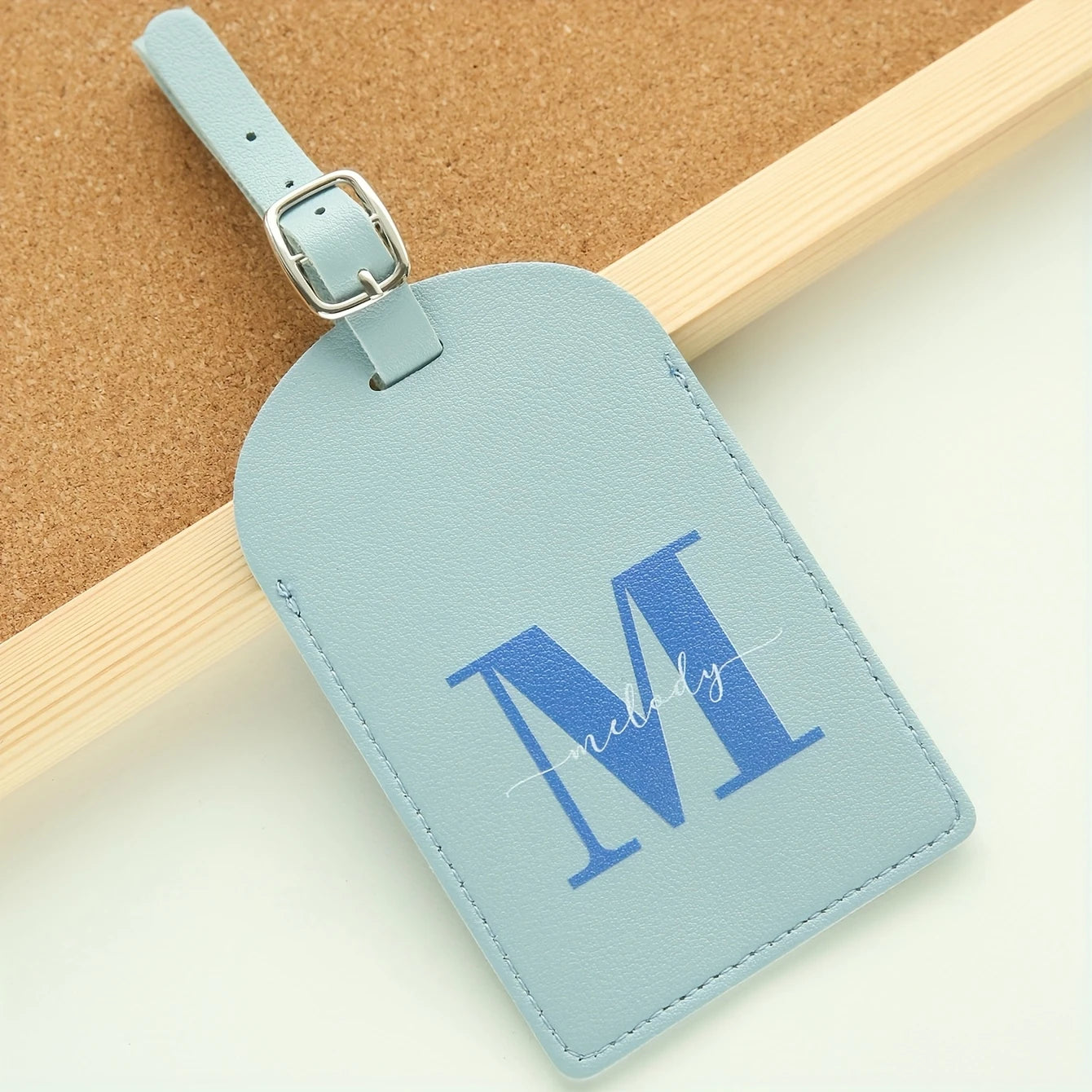 Custom Name&Initial Luggage Tag for Suitcases Personalized Colorful Monogram Name Luggage Tags with Privacy Name Card