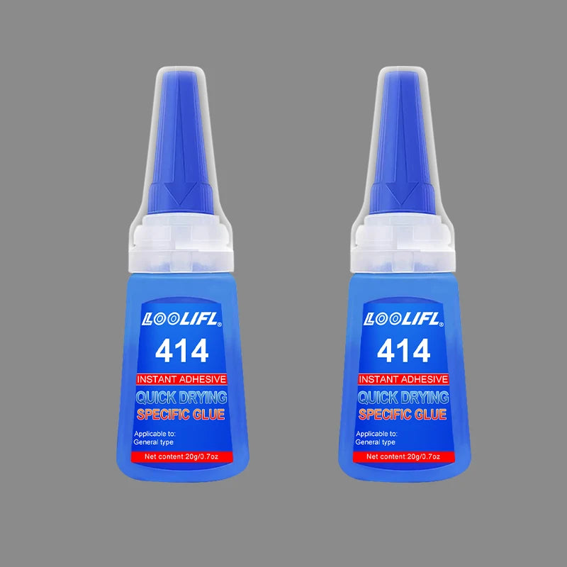 LOOLIFL 1-3pcs 414 Super Glue Instant Quick-drying Cyanoacrylate Adhesive Leather Rubber Wood Metal Strong Bond Liquid Glue Tool