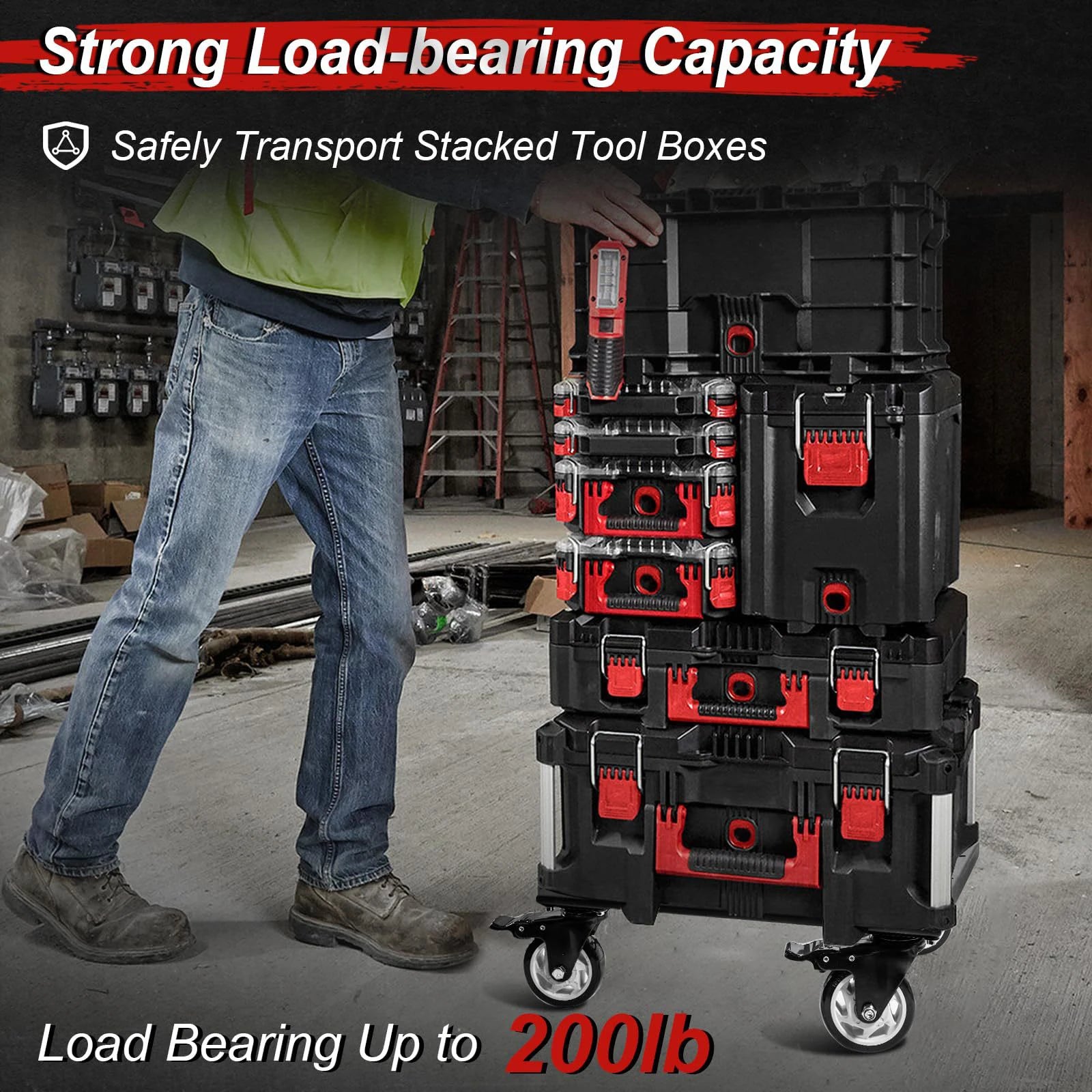 Furniture Dollys with 4 Wheels Slider Toolbox Cart Carrier Moving Platform Mover Carbon Steel for Appliance Heavy Items Sofa