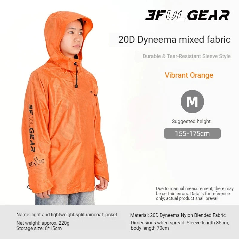 3F UL GEAR Lightweight Split-type Raincoat Rain Pants Outdoor Hiking Cycling Off-road Mountaineering Rain Gear For Men And Women