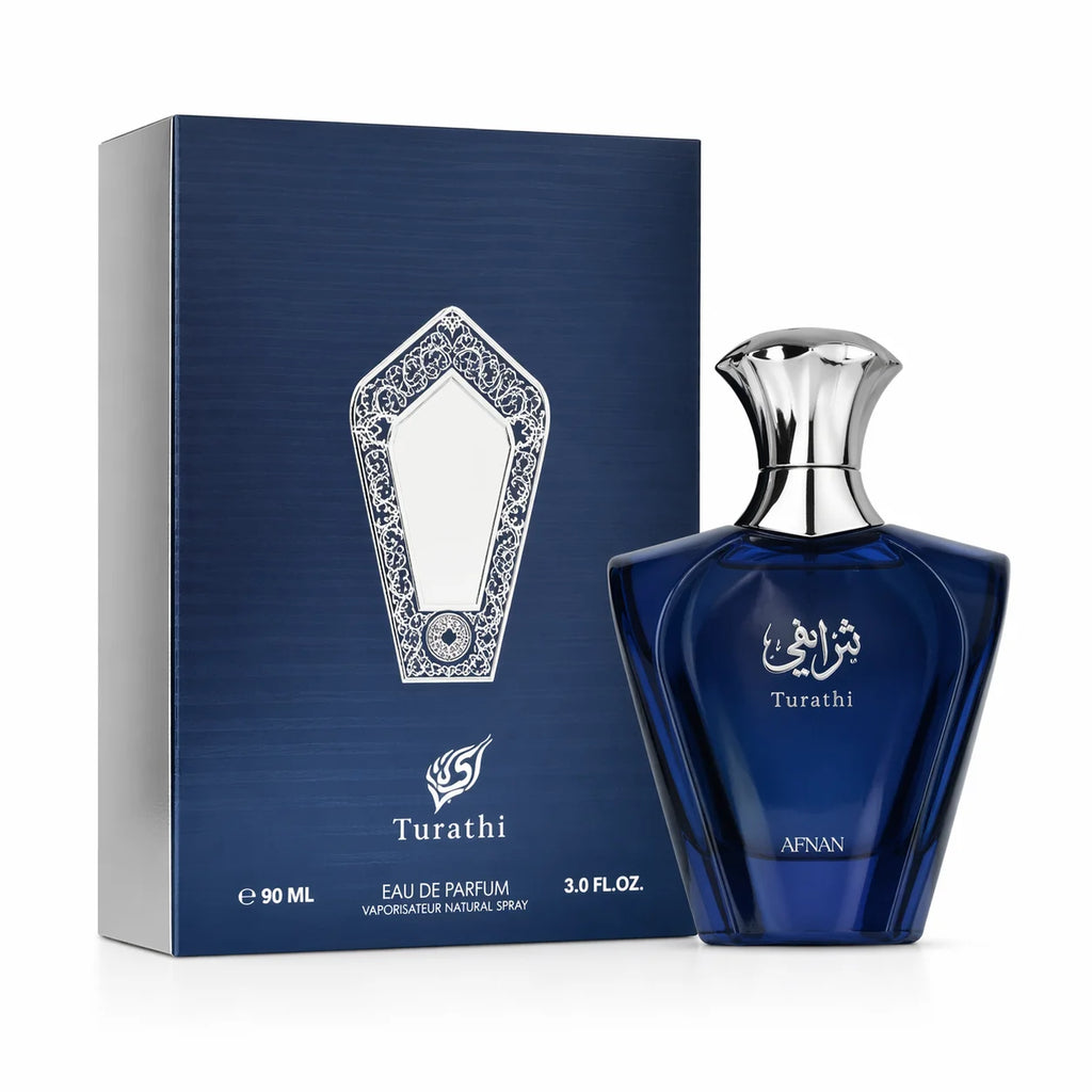 AFNAN TURATHI BLUE by Afnan Perfumes EAU DE PARFUM SPRAY, Arabian Sapphire Men’s Fragrance | Afnan Turathi Blue Fresh Citrus Woody Scent Perfect For Gifting