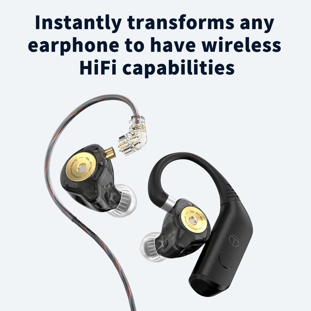 TRN BT20 Pro True Wireless Bluetooth 5.3 Earphone Module HiFi Earphone Upgrade Cable /MMCX Connector Replaceable Plug Ear Hook