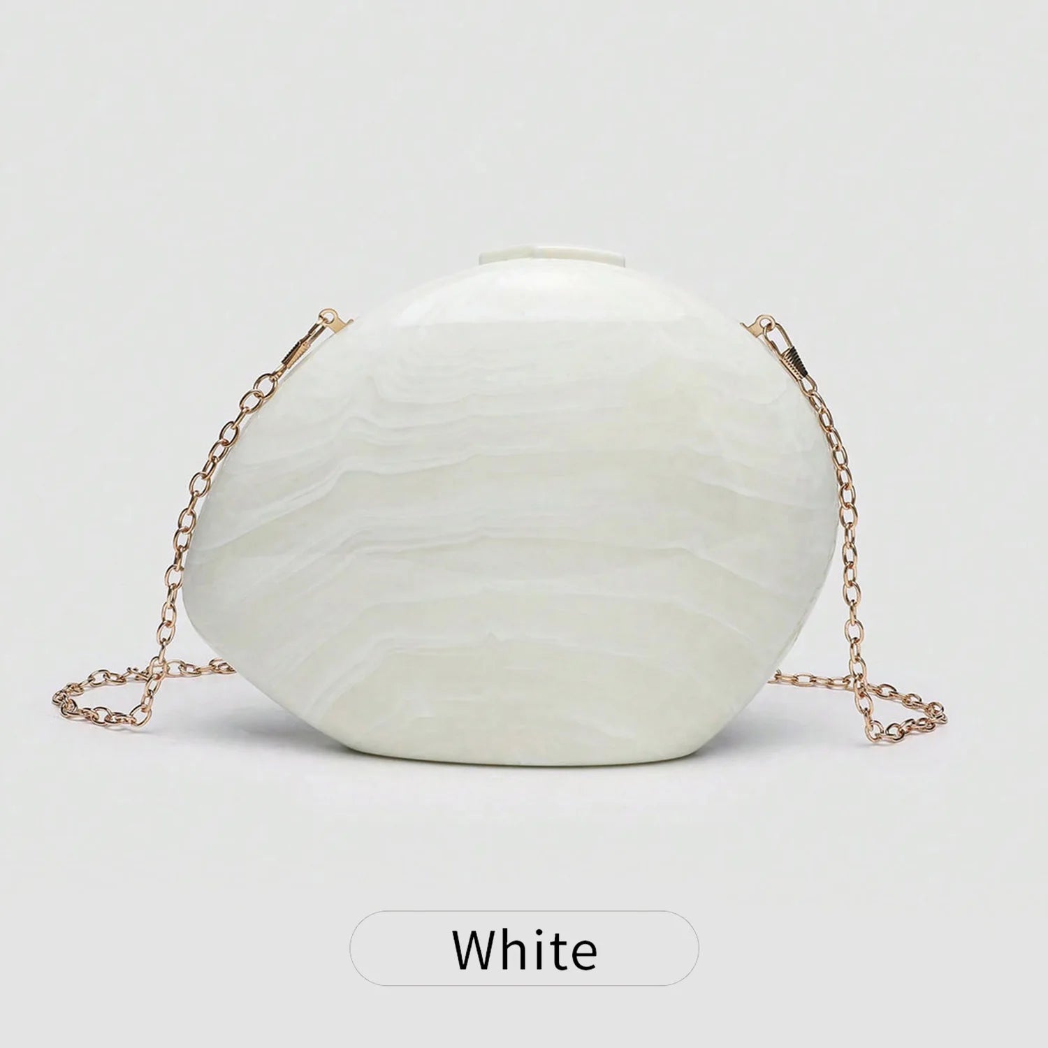 Luxury wedding party women's evening bag stylish and elegant shell striped shoulder bag high-quality acrylic clutch.