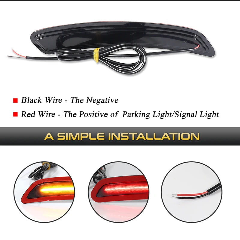iJDM For Toyota GR Supra Front Rear Bumper LED Side Fender Marker Light Parking Light Front Amber Turn Signal Lights 2020-2024