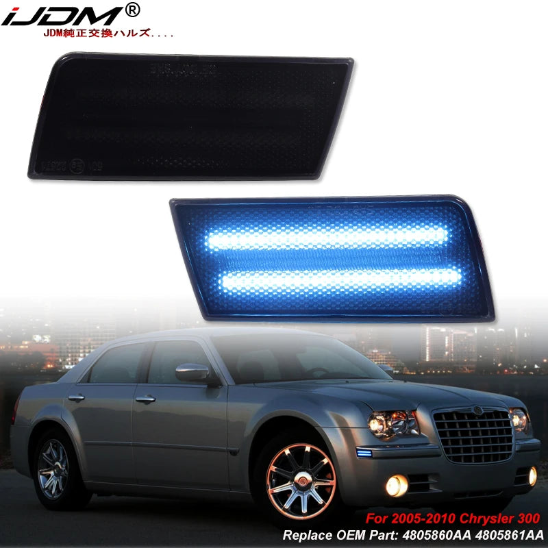 For Chrysler 300 300C Front Bumper Turn Signal Light/Side Marker Parking Lights Assembly 2005-2010 OEM 4805860AA 4805861AA T10