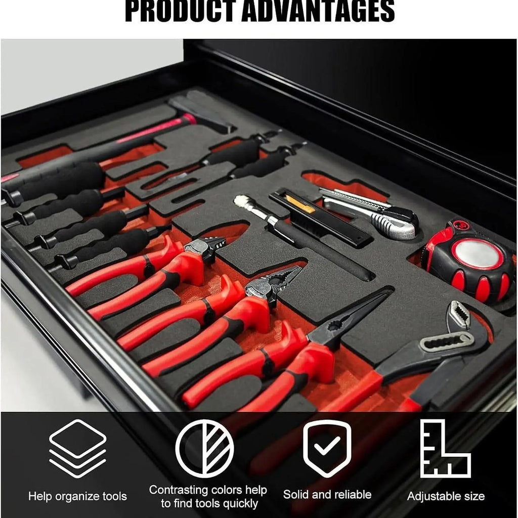 5Pcs Toolbox Foam Inserts Anti-Slip Tool Box Liners  Shock Absorbing Protection Foam Pads for Tool Storage Crafts Organization