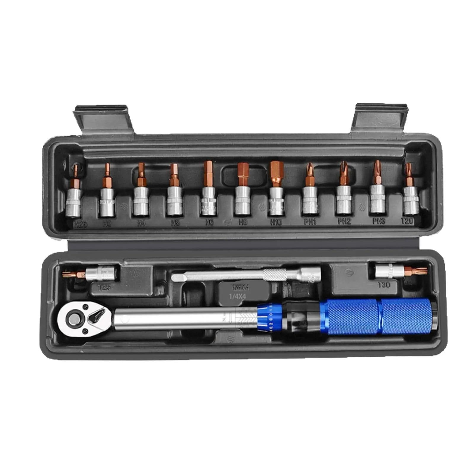 1/4" Drive Adjustable Torque Wrench Quick Release Ratchet Wrench 2-24N.m High Precision Preset Repair Tool for Auto Maintenance