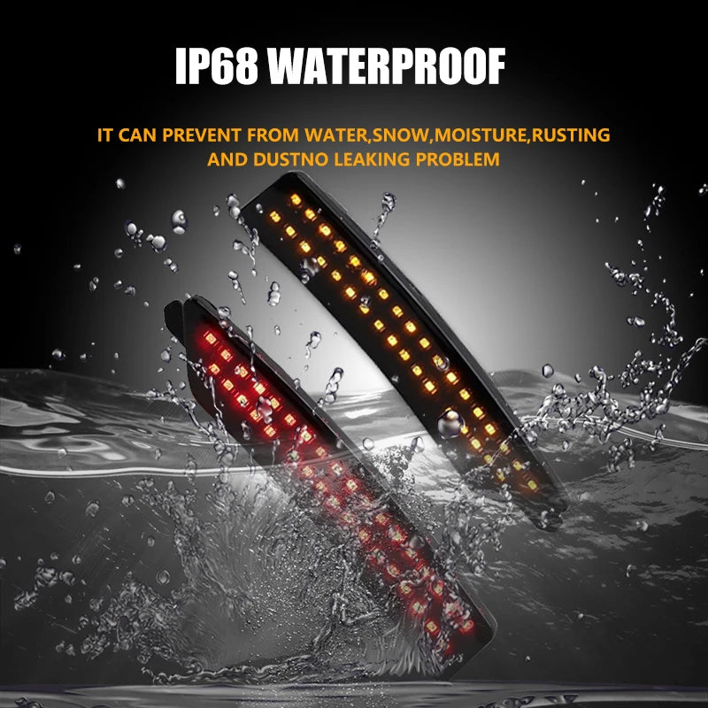 iJDM Car Full LED Dotted Front & Rear Side Marker Light Assembly for Ford Mustang Gen7/S650 2024 2025 DRL Parking Lights