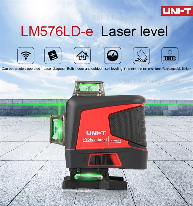 UNI-T LM573LD LM575LD LM576LD E Laser Level Tool 12 16 Lines 360 Self Leveling Professional Green Laser Level Meter