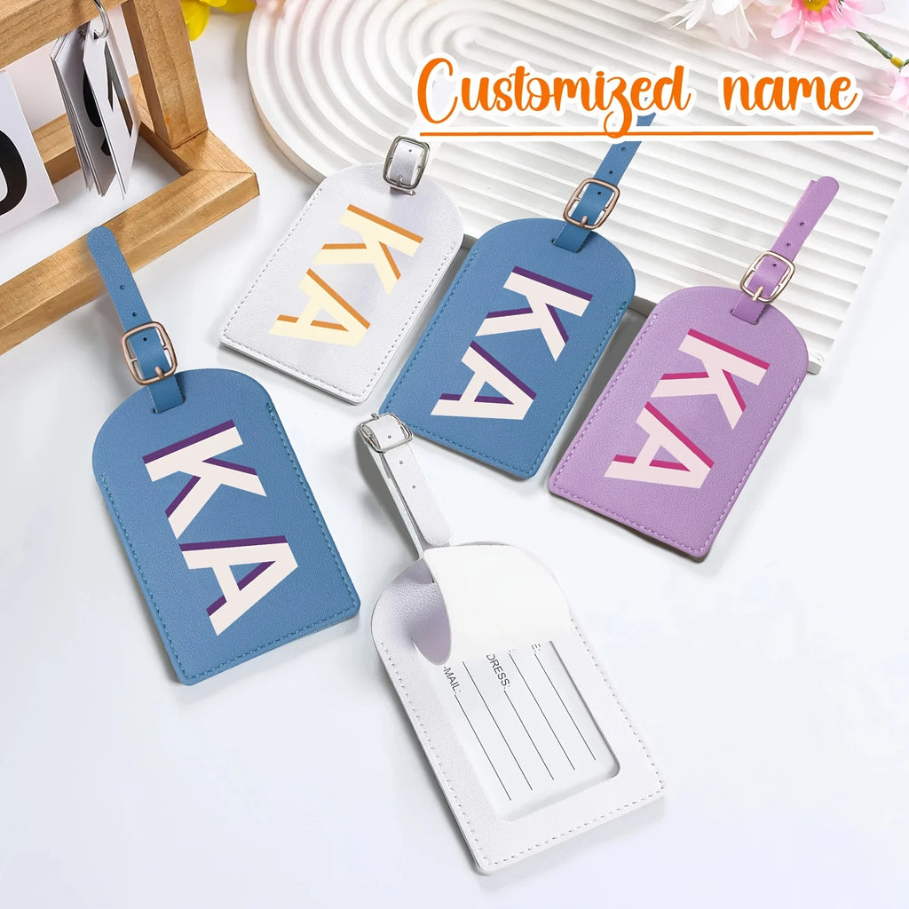 Custom Initial Suitcase, Personalized Name ID Suitcase, Three Colors (Purple, Light Blue, White), Suitable for Airport Travel