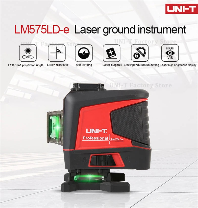 UNI-T LM573LD LM575LD LM576LD E Laser Level Tool 12 16 Lines 360 Self Leveling Professional Green Laser Level Meter