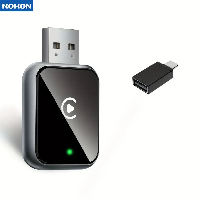 Wireless Carplay Adapter for iPhone Fast Auto Connection for iPhone Android Device Convert Wired to Carplay Wireless Adapter