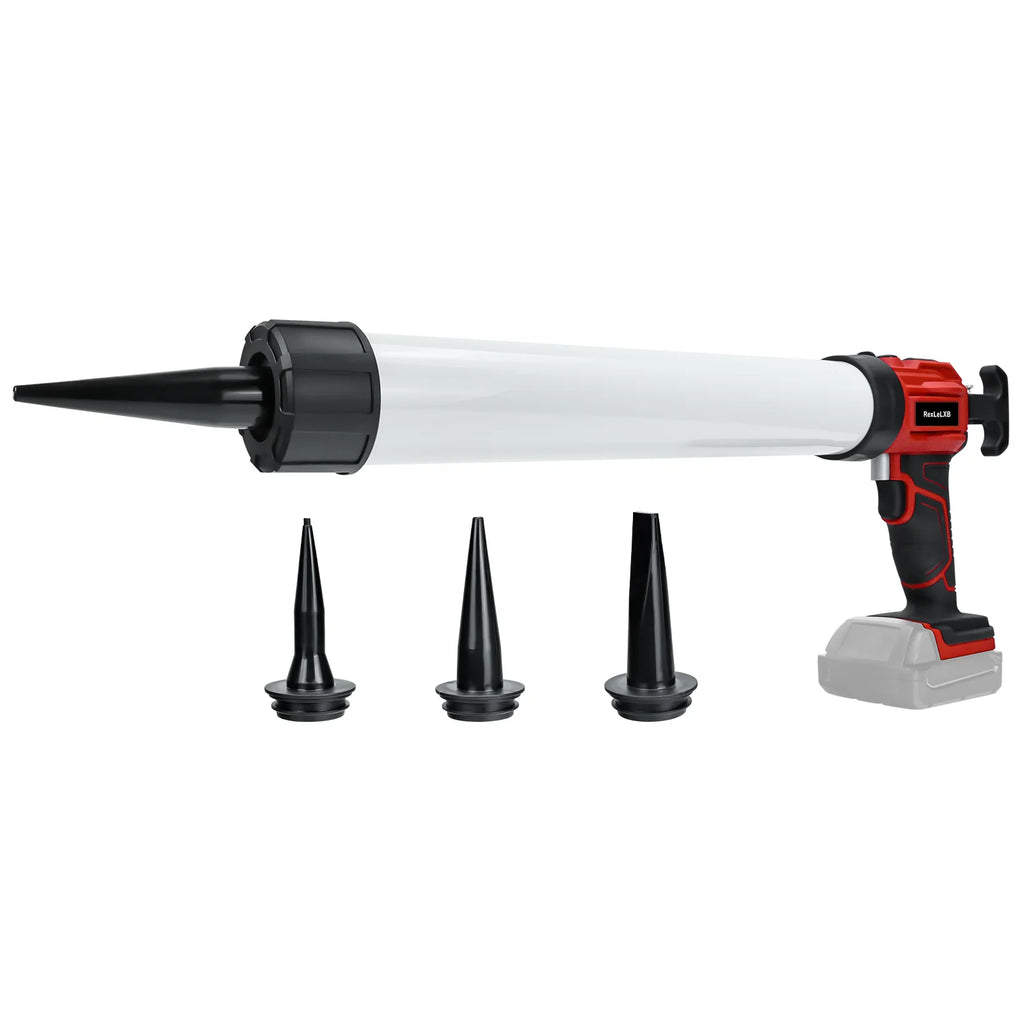 20oz/600ml Cordless Caulking Gun for Dewalt/Makita/Milwaukee 18/20V Battery 4 Adjustable Speeds Sausage Caulk Gun (No Battery)