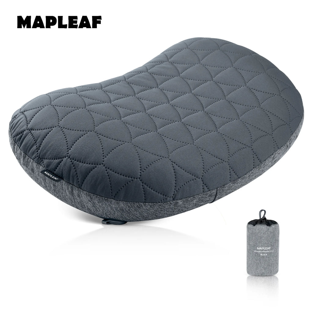 MAPLEAF Inflatable Camping Pillow Portable Neck Pillow Ergonomic Support Adjustable Firmness Neck Support Ultralight Outdoor
