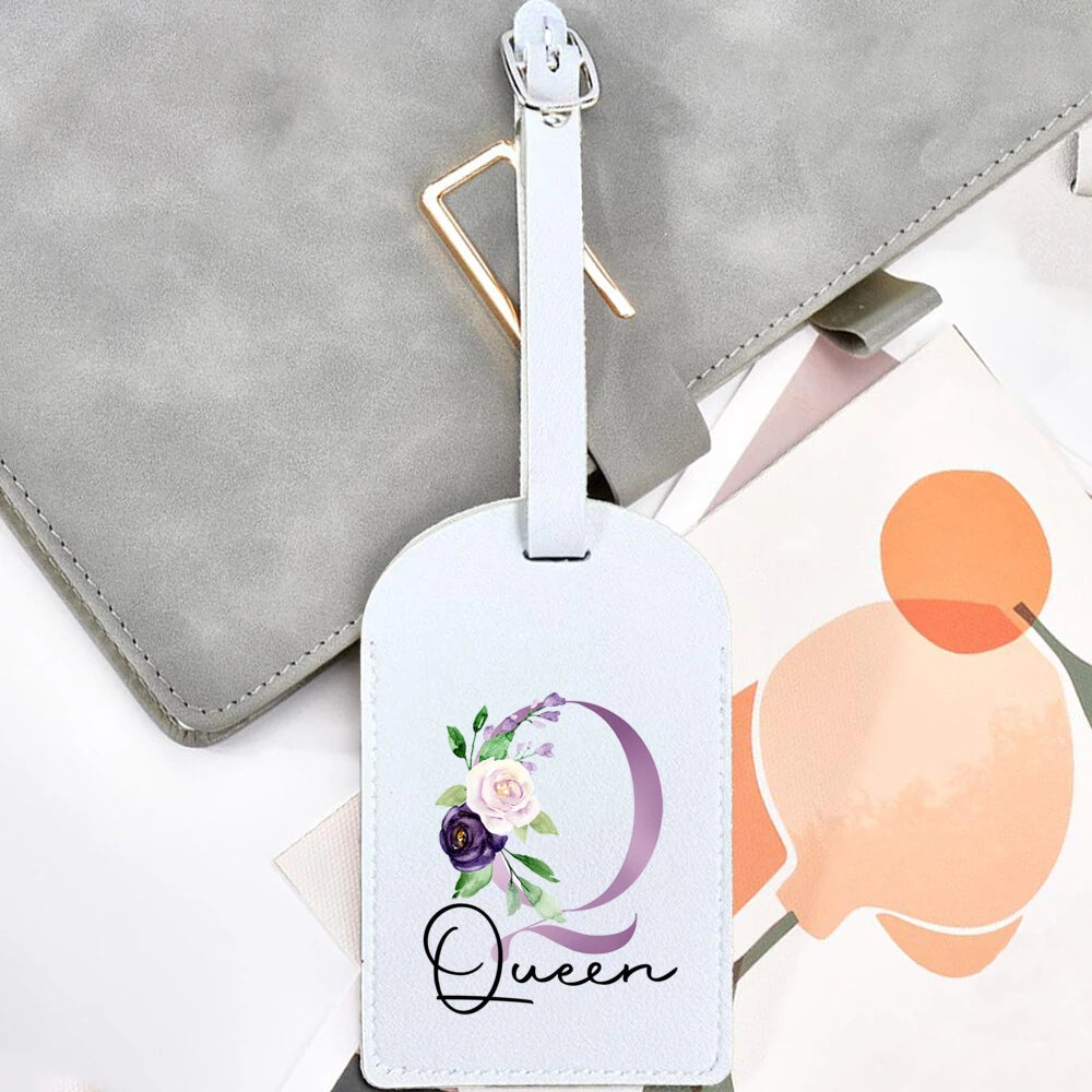 Personalized Initial & Name Luggage Tag - Custom Suitcase Tag Suitable for Travel, Lightweight Label with Your Letter/Name