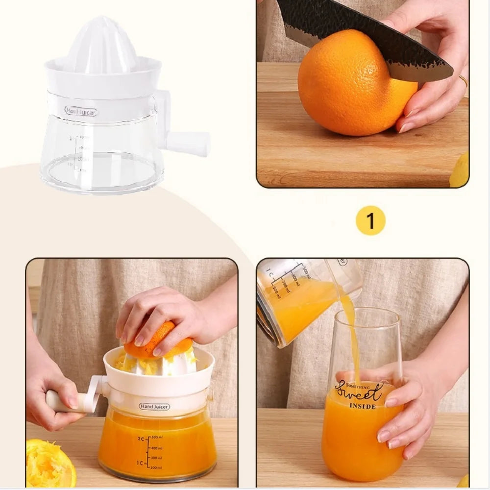 Manual juicer - Home lemon juicer, hand-cranked fruit juicer, labor-saving manual juicer, suitable for oranges, lemons, celery,