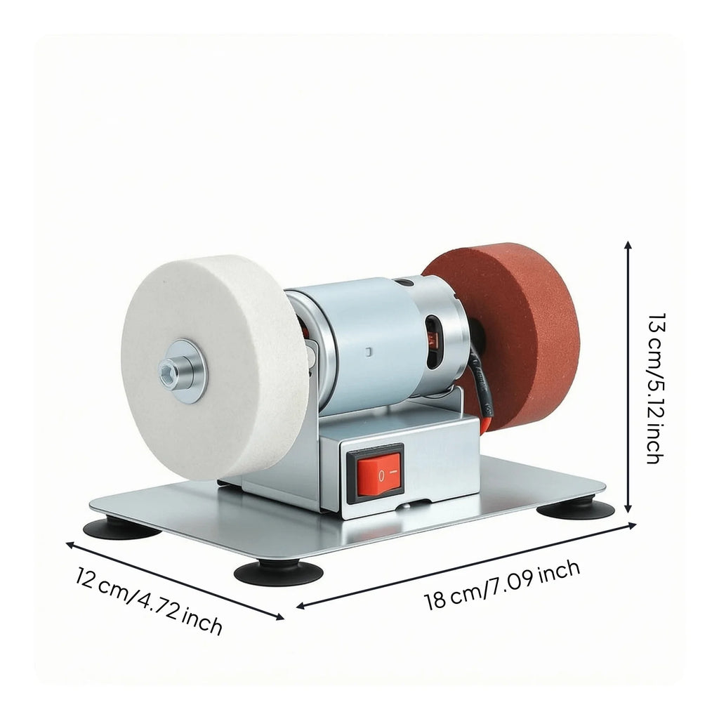 Small Bench Grinding Household Mini Electric Grinder Multi-Functional Benchtop Coarse Fine Double-Sided Polishing Machine